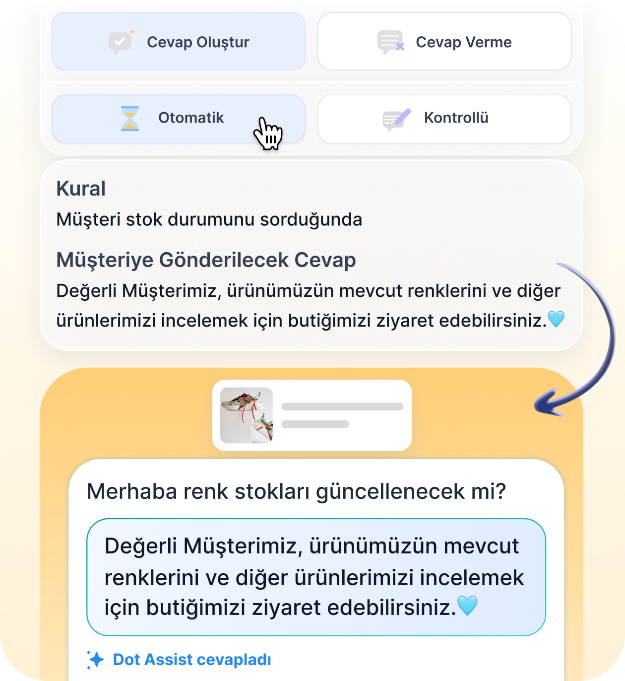 Cevapları durum bazlı kişiselleştir